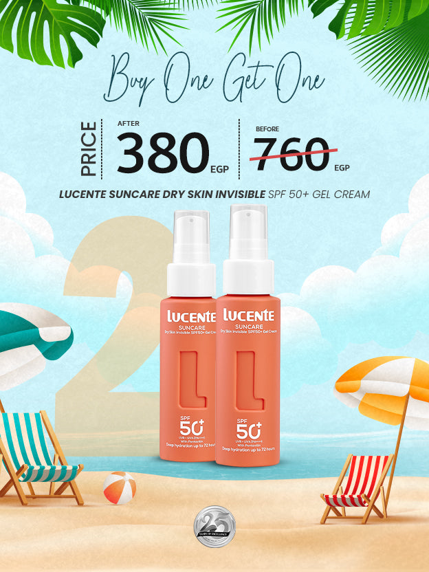 Double Lucente Suncare - Dry Skin Invisible SPF 50+ Gel Cream -50Ml